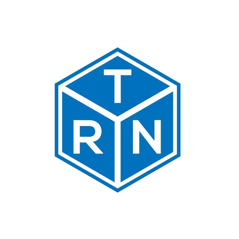 trn lettera logo design su sfondo nero. trn iniziali creative lettera logo concept. disegno della lettera trn. vettore