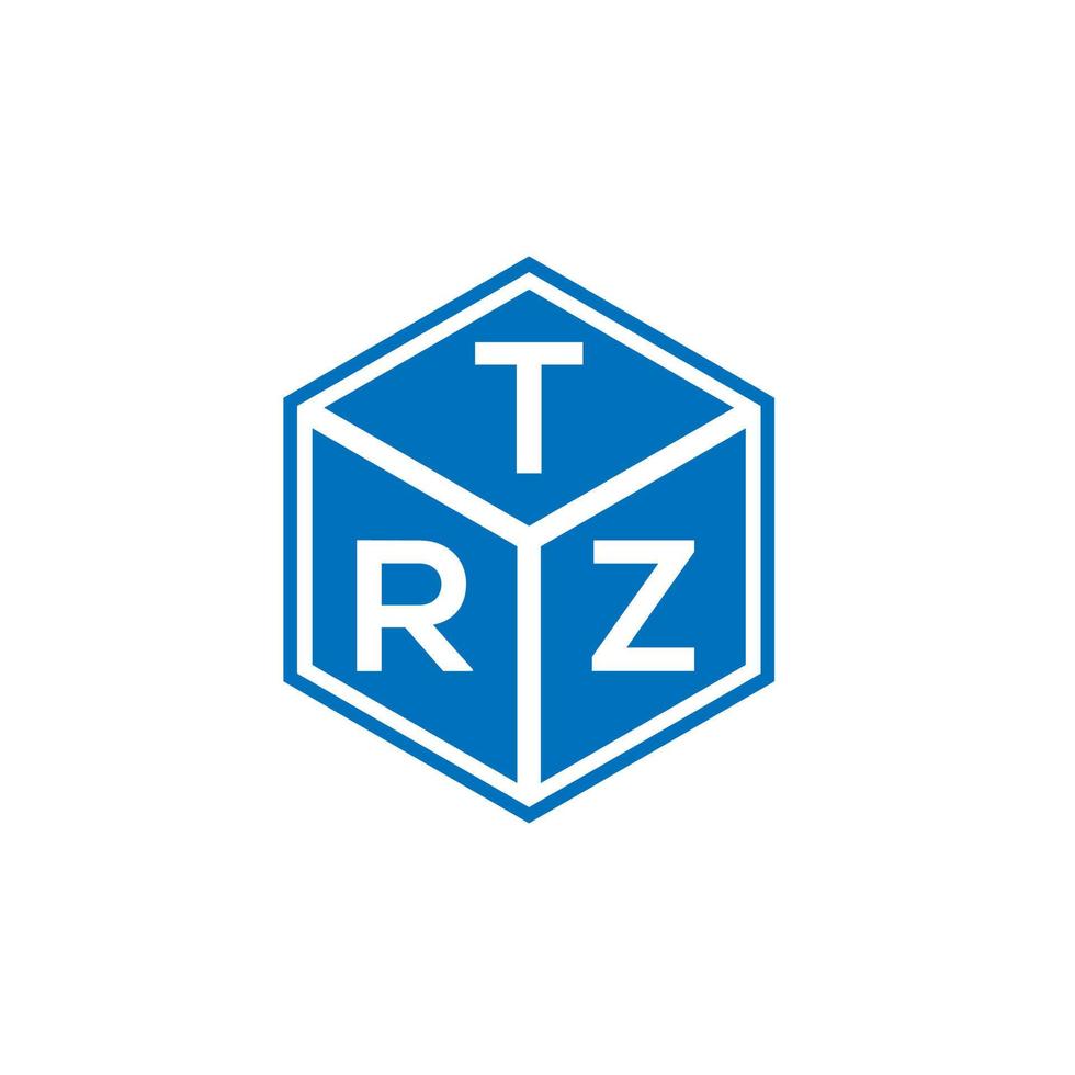 trz lettera logo design su sfondo nero. trz creative iniziali lettera logo concept. disegno della lettera trz. vettore