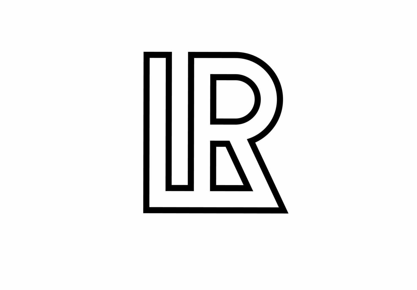 logo della lettera iniziale lr rl lr vettore