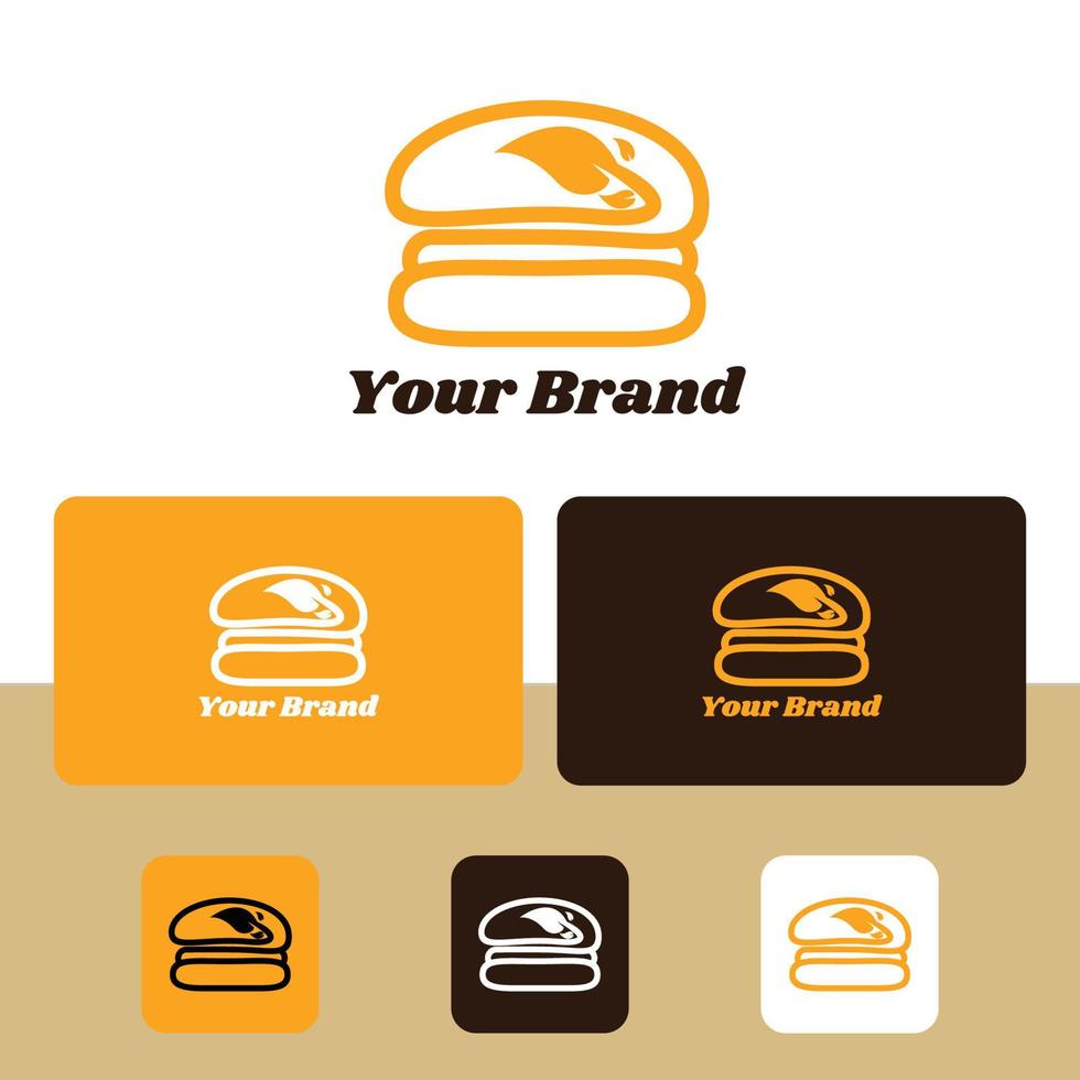 illustrazione di logo di hamburger sano vettore