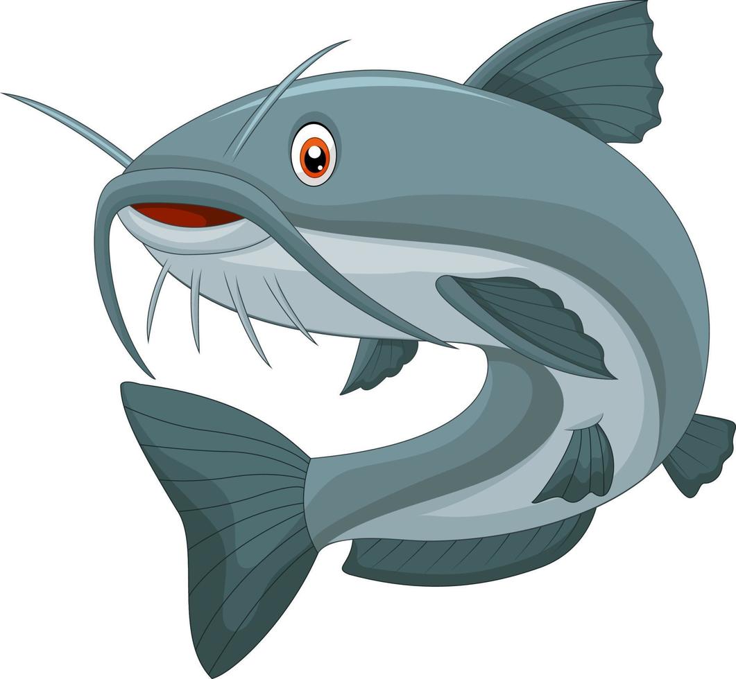 illustrazione di pesce gatto del fumetto vettore