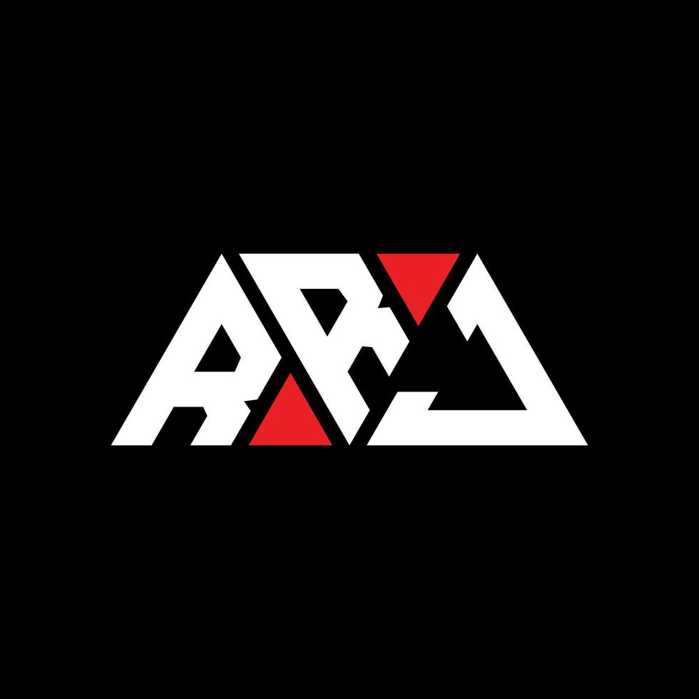 design del logo della lettera del triangolo rrj con forma triangolare. rrj triangolo logo design monogramma. modello di logo vettoriale triangolo rrj con colore rosso. logo triangolare rrj logo semplice, elegante e lussuoso. rrj