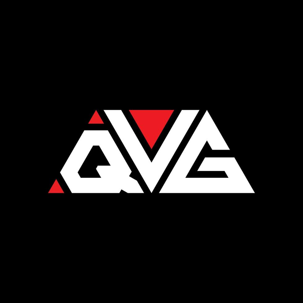 design del logo della lettera del triangolo qvg con forma triangolare. qvg triangolo logo design monogramma. modello di logo vettoriale triangolo qvg con colore rosso. qvg logo triangolare logo semplice, elegante e lussuoso. qvg