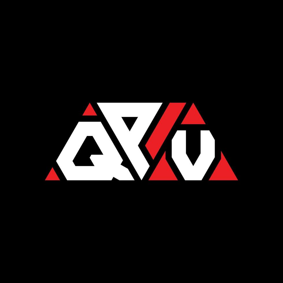 design del logo della lettera del triangolo qpv con forma triangolare. monogramma di design del logo del triangolo qpv. modello di logo vettoriale triangolo qpv con colore rosso. logo triangolare qpv logo semplice, elegante e lussuoso. qpv