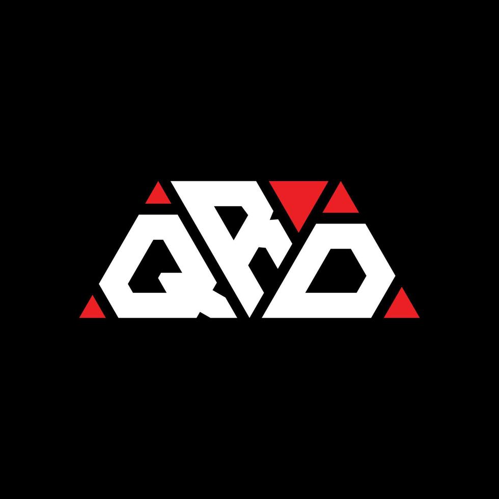 qrd triangolo lettera logo design con forma triangolare. qrd triangolo logo design monogramma. modello di logo vettoriale triangolo qrd con colore rosso. qrd logo triangolare logo semplice, elegante e lussuoso. qrd