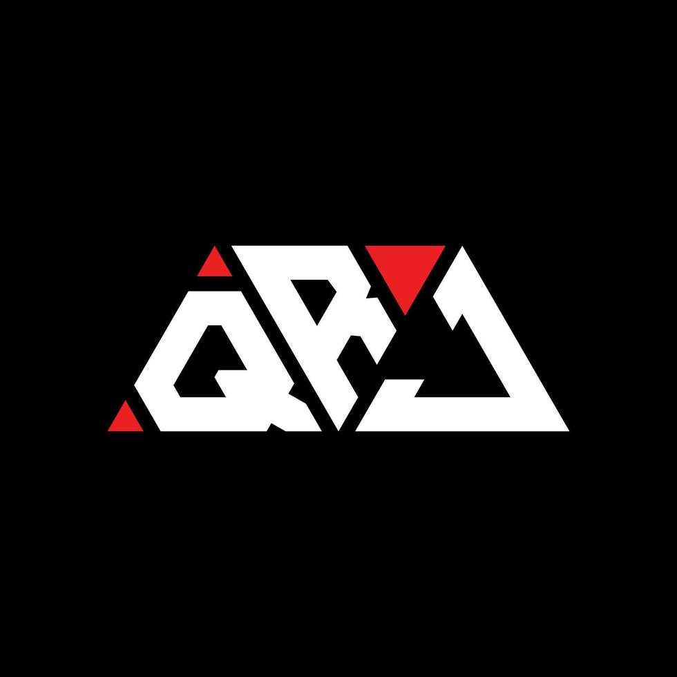 design del logo della lettera del triangolo qrj con forma triangolare. qrj triangolo logo design monogramma. modello di logo vettoriale triangolo qrj con colore rosso. qrj logo triangolare logo semplice, elegante e lussuoso. qrj