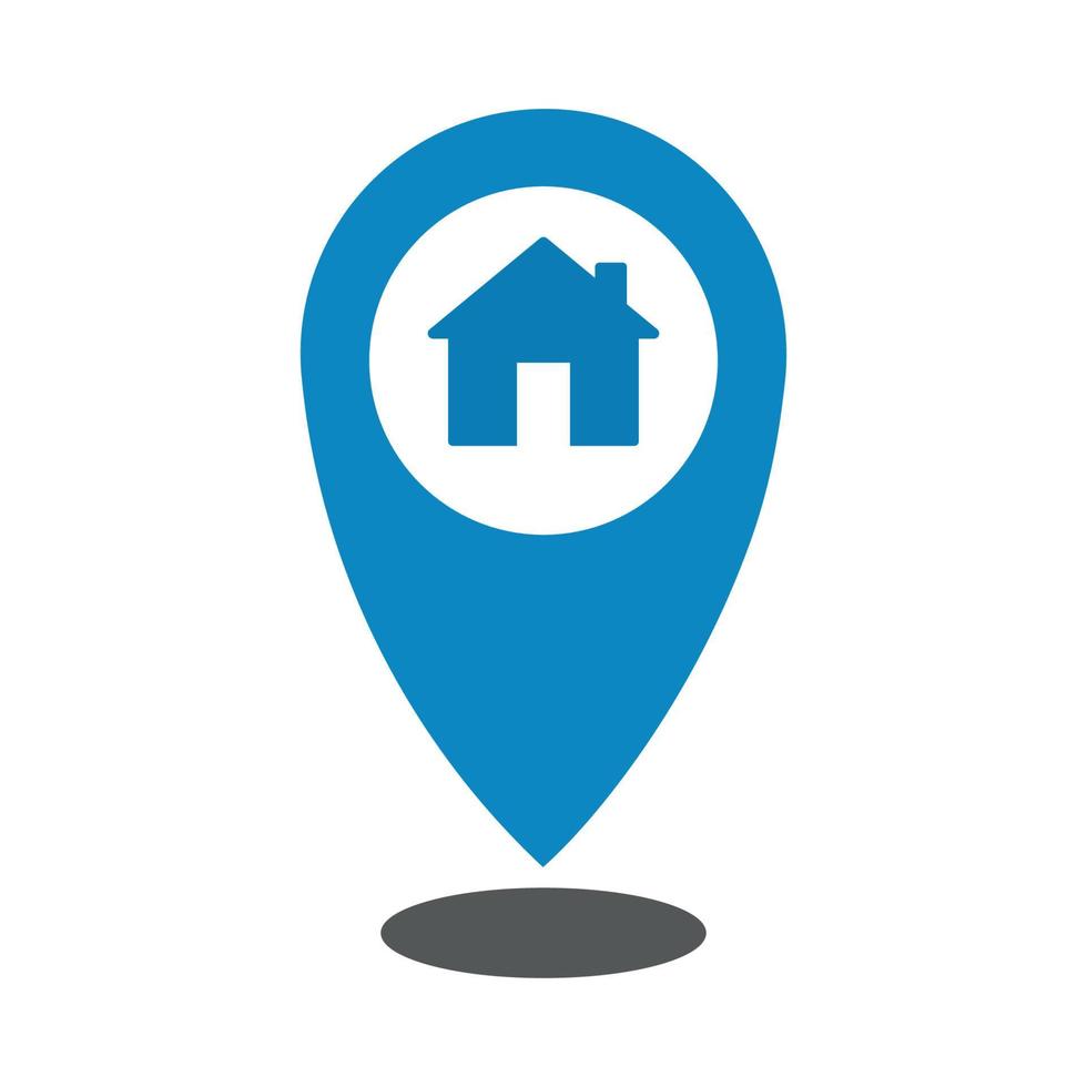 simbolo di clipart icona vettoriale mappa posizione casa su sfondo bianco