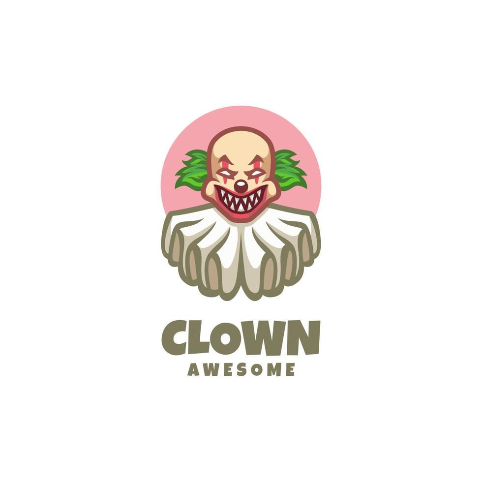 illustrazione grafica vettoriale di clown, buona per il design del logo