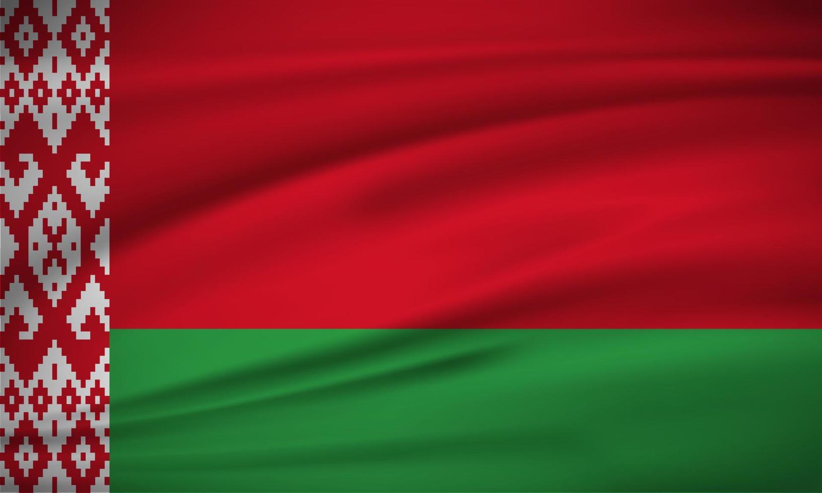 elegante sfondo realistico della bandiera della bielorussia. design del giorno dell'indipendenza della bielorussia. vettore