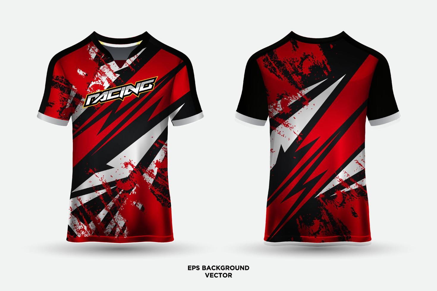 design futuristico della maglia adatto per sport, corse, calcio, giochi ed eSport vettoriali