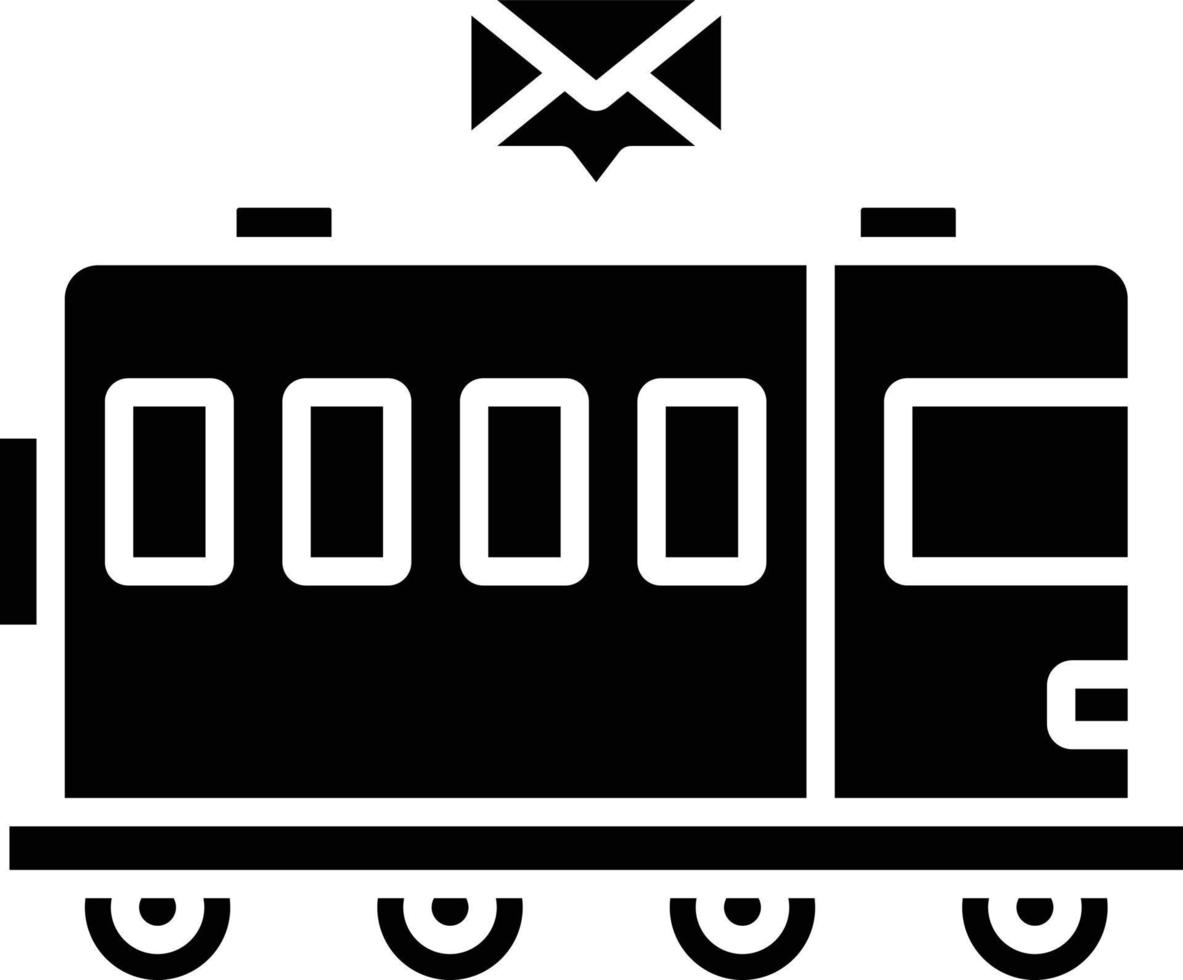 stile icona treno di posta vettore