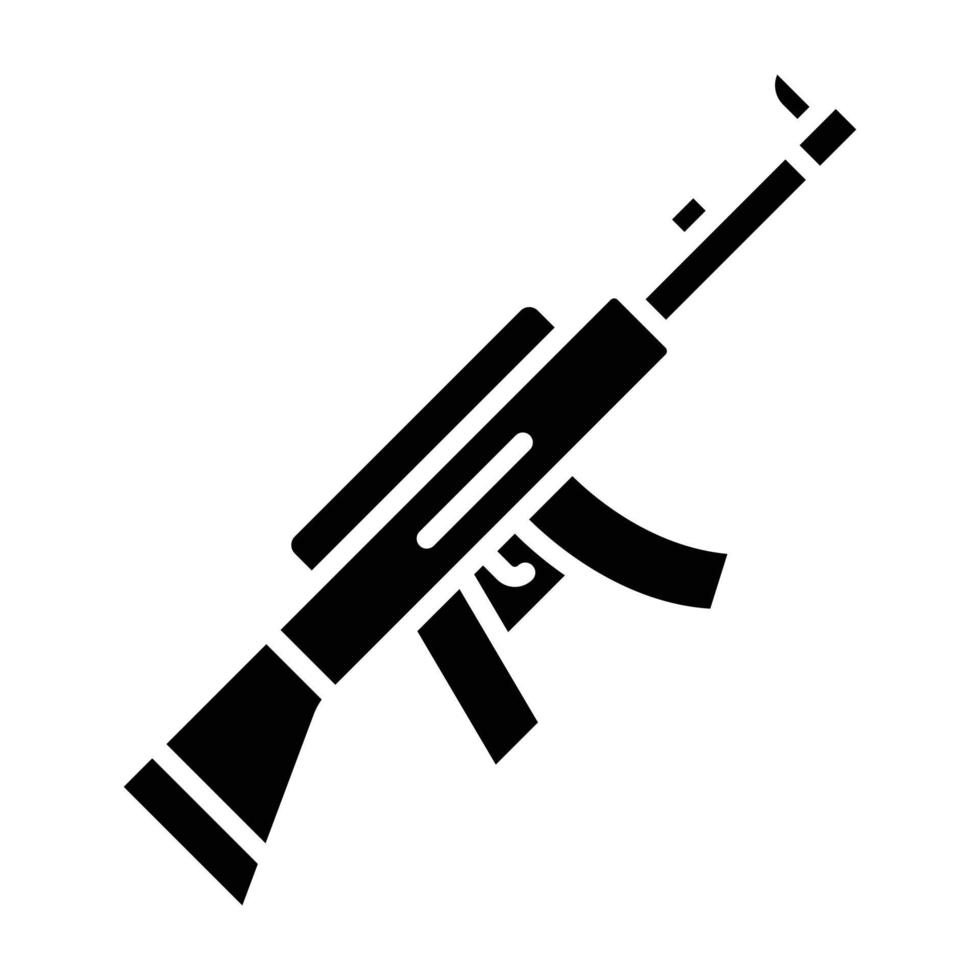 stile dell'icona del fucile d'assalto vettore