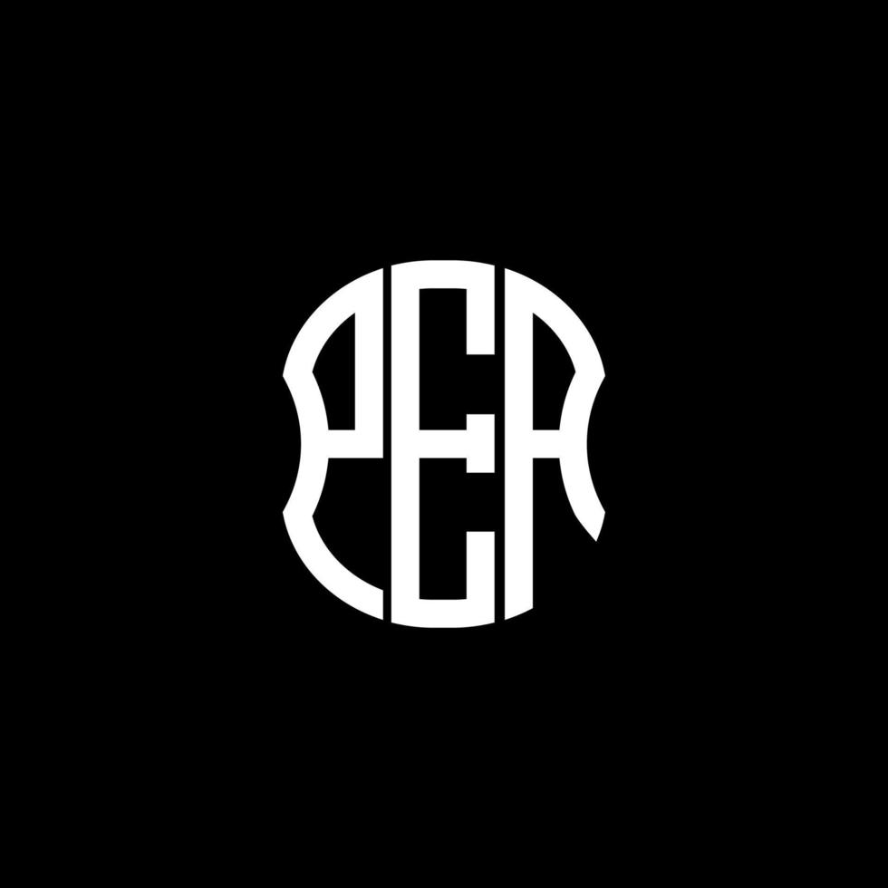 pisello lettera logo design creativo astratto. design unico di pisello vettore