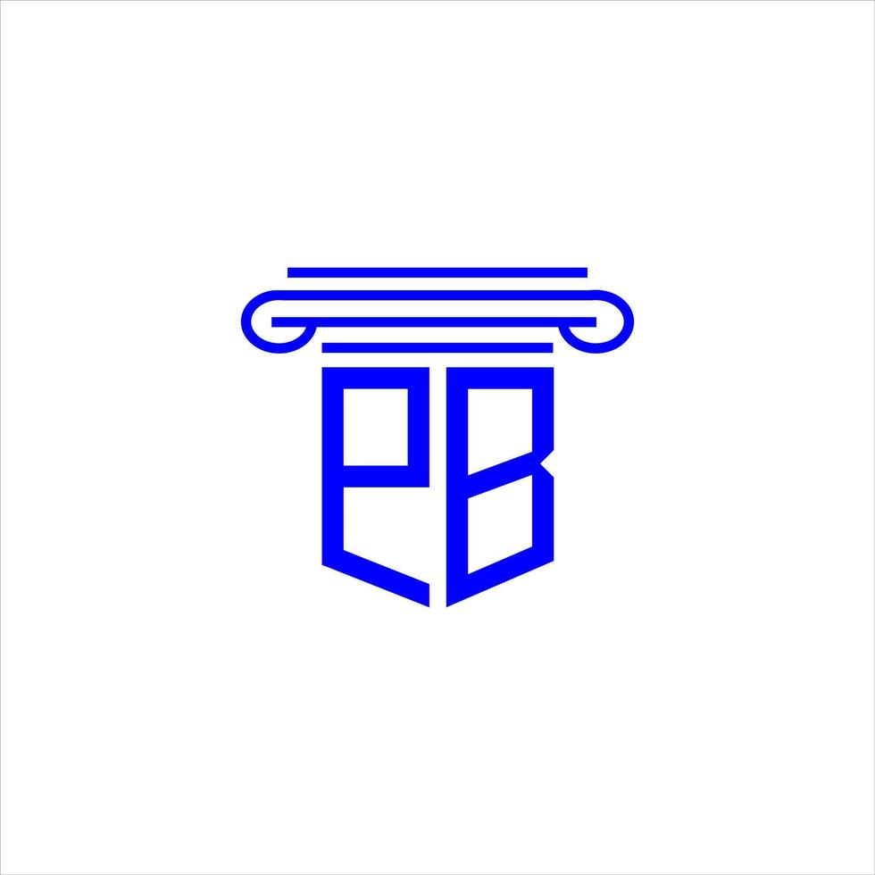 pb lettera logo design creativo con grafica vettoriale
