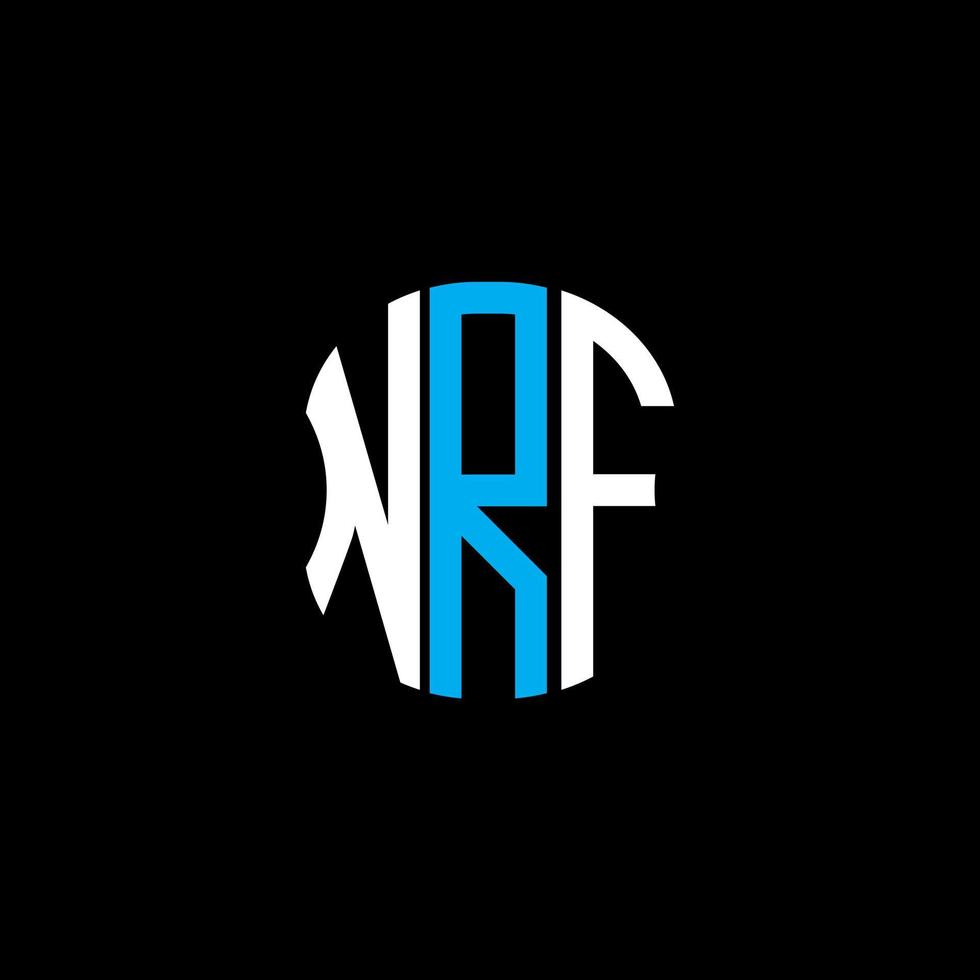 nrf lettera logo design creativo astratto. nrf design unico vettore