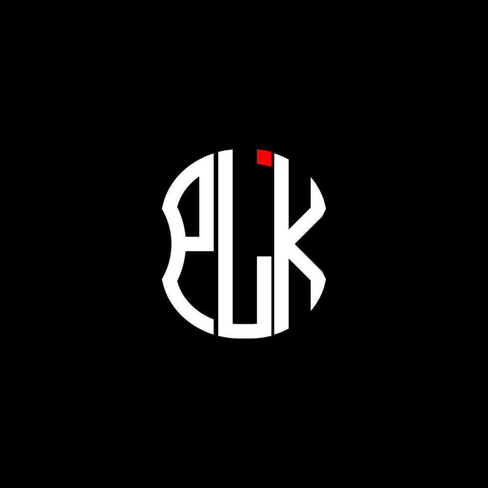 plk lettera logo design creativo astratto. plk design unico vettore