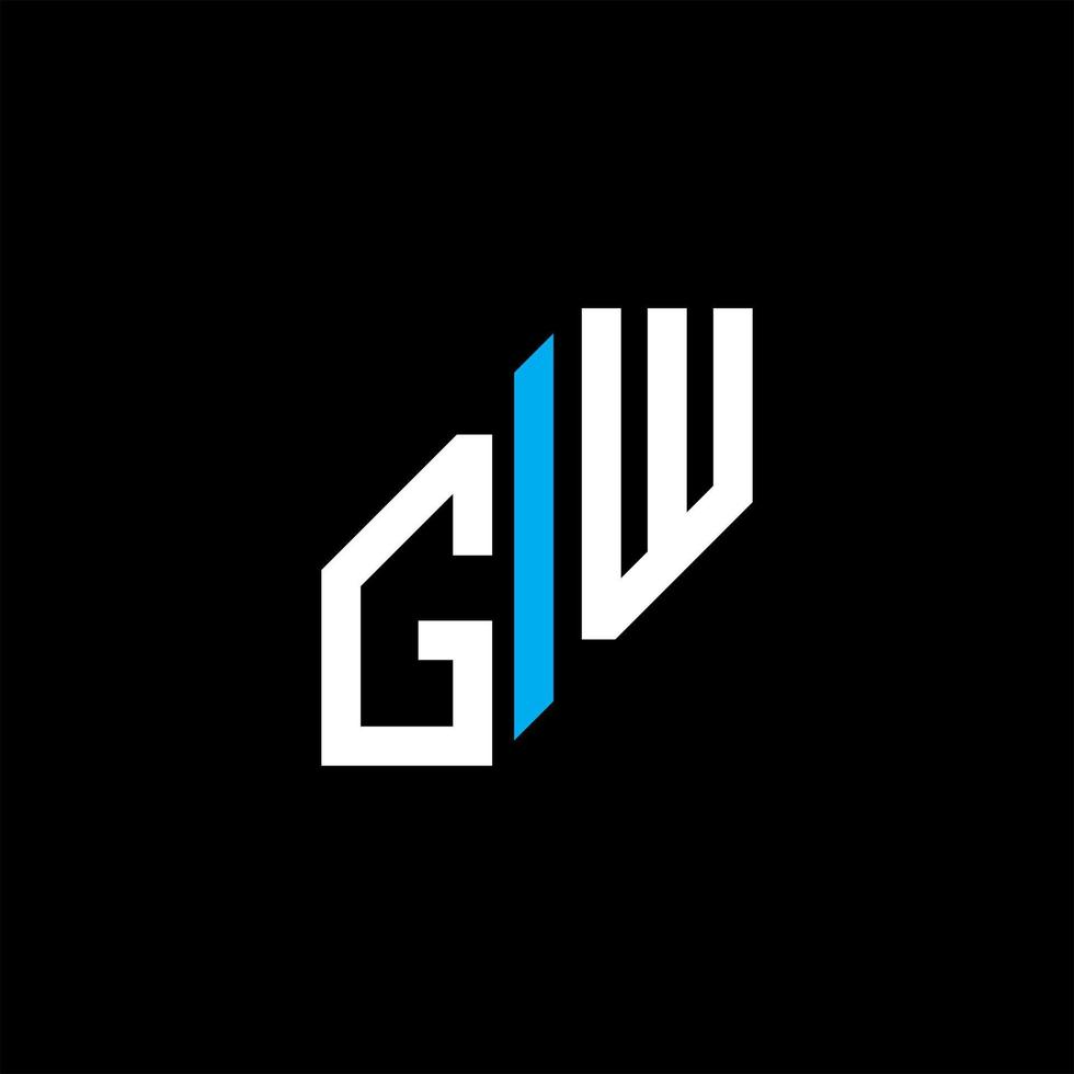 gw lettera logo design creativo con grafica vettoriale