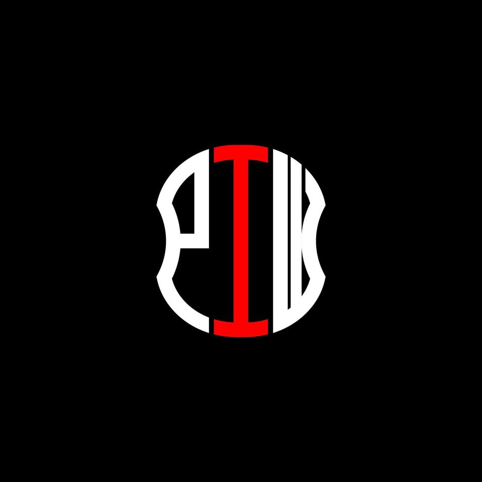 piw lettera logo design creativo astratto. piw design unico vettore