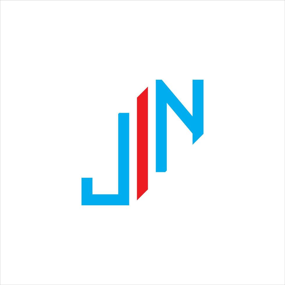 jn lettera logo design creativo con grafica vettoriale