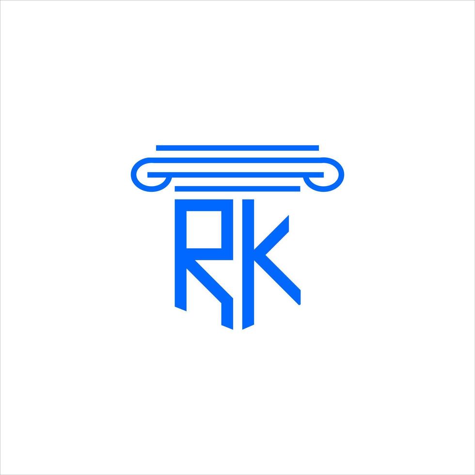 rk lettera logo design creativo con grafica vettoriale