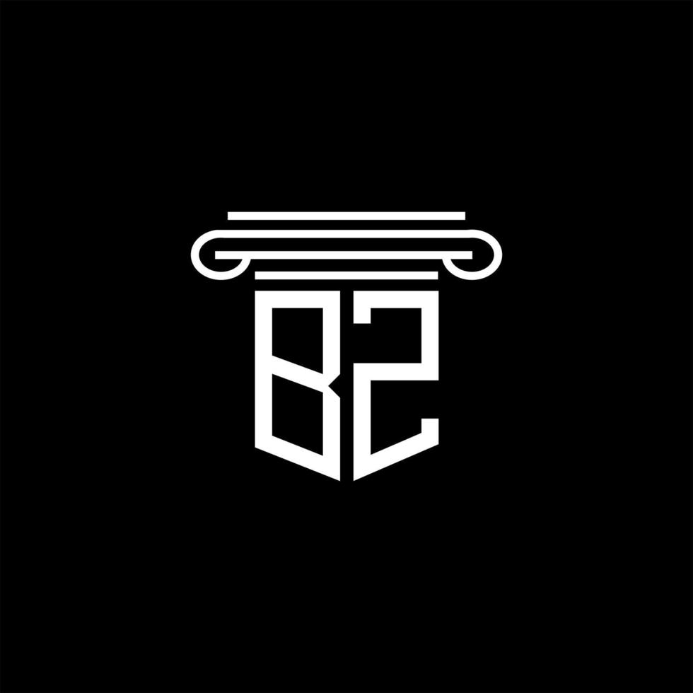 bz lettera logo design creativo con grafica vettoriale