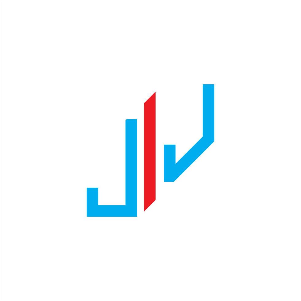 jj lettera logo design creativo con grafica vettoriale