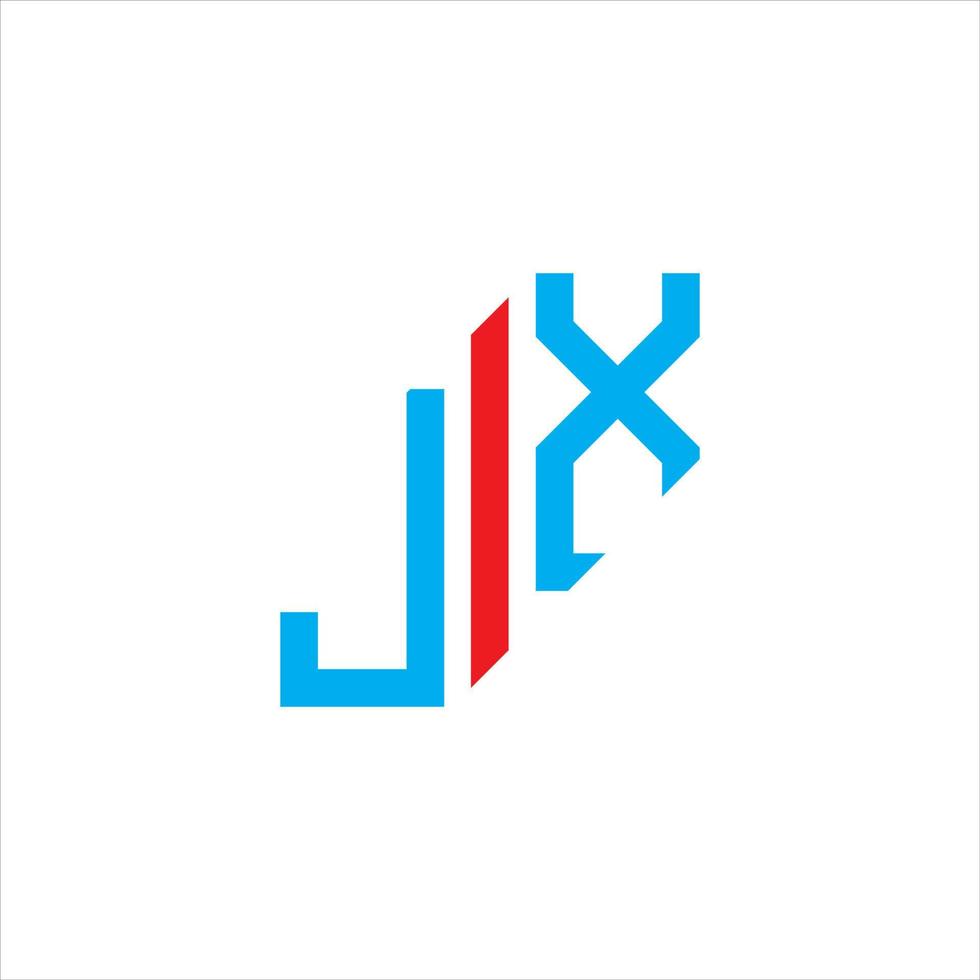 jx lettera logo design creativo con grafica vettoriale