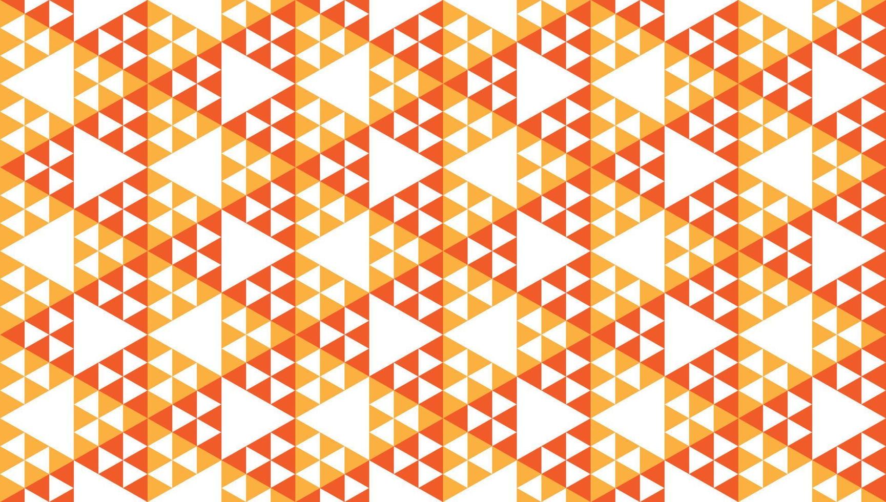 ornamento astratto triangoli vintage. modello di progettazione geometrica senza cuciture. carta da parati a forme triangolari. tema di colore bianco arancio beige. vettore