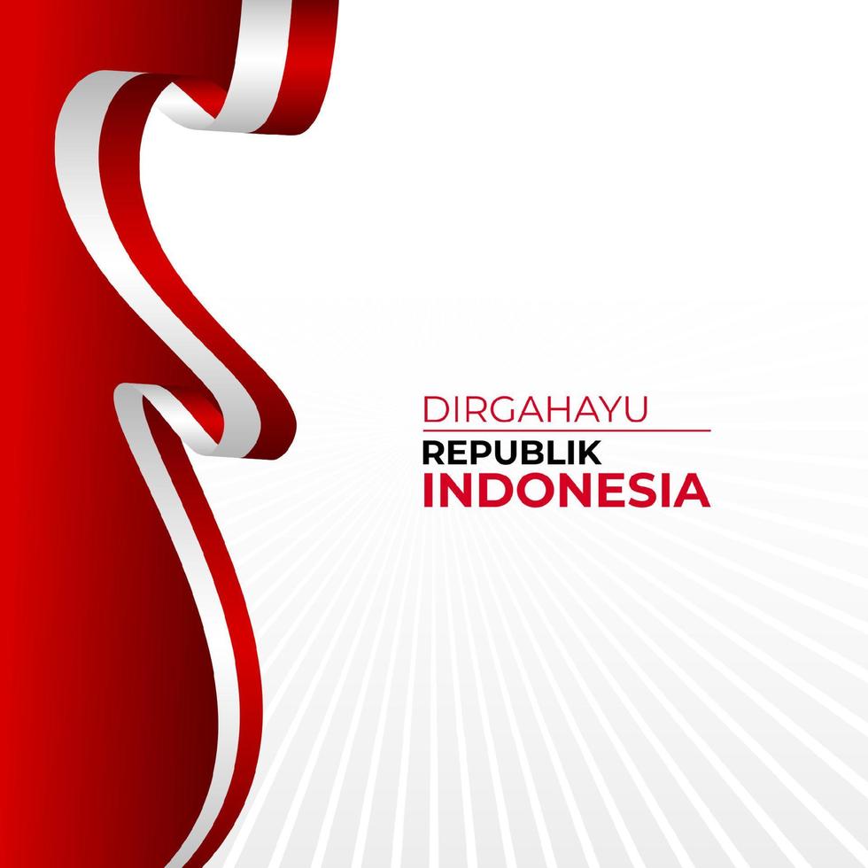 felice giorno dell'indipendenza dell'indonesia sfondo banner design. vettore