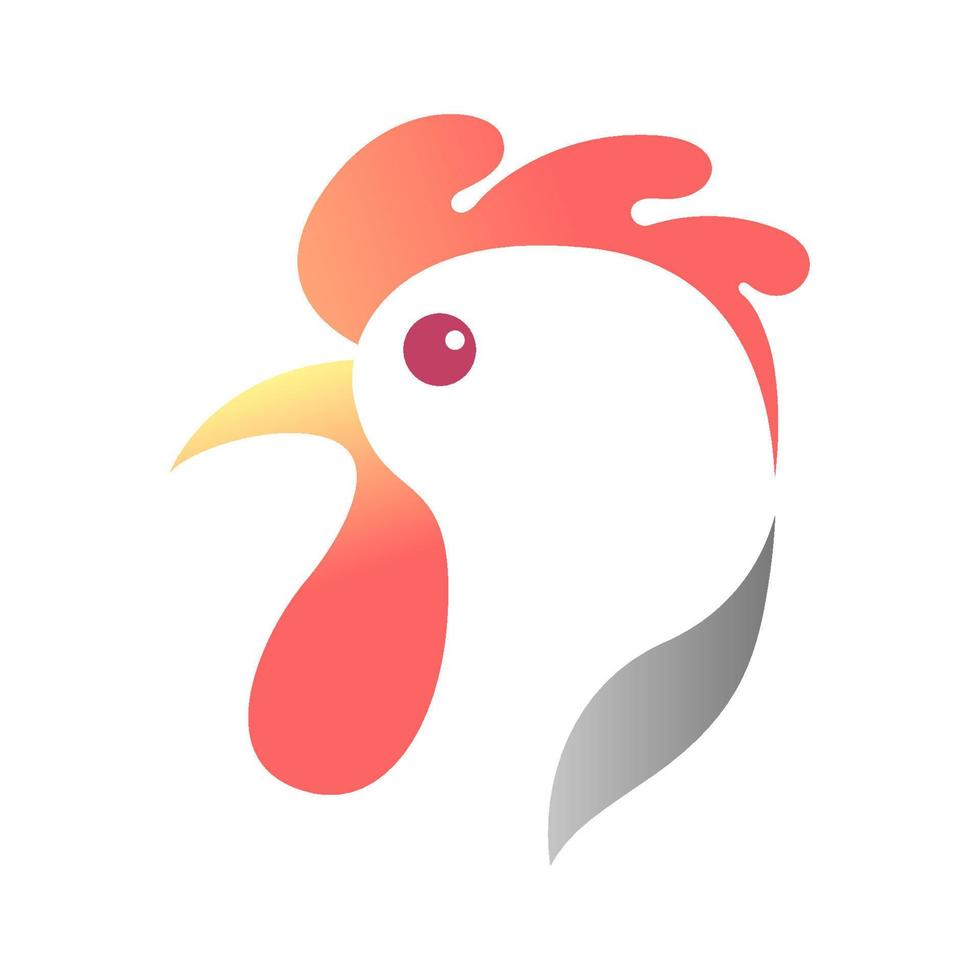 logo o icona dell'animale di pollo vettore