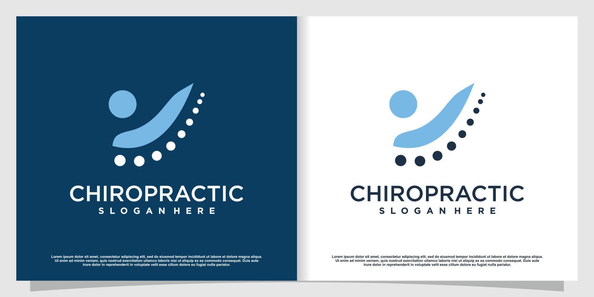 logo chiropratico con vettore premium in stile moderno parte 3