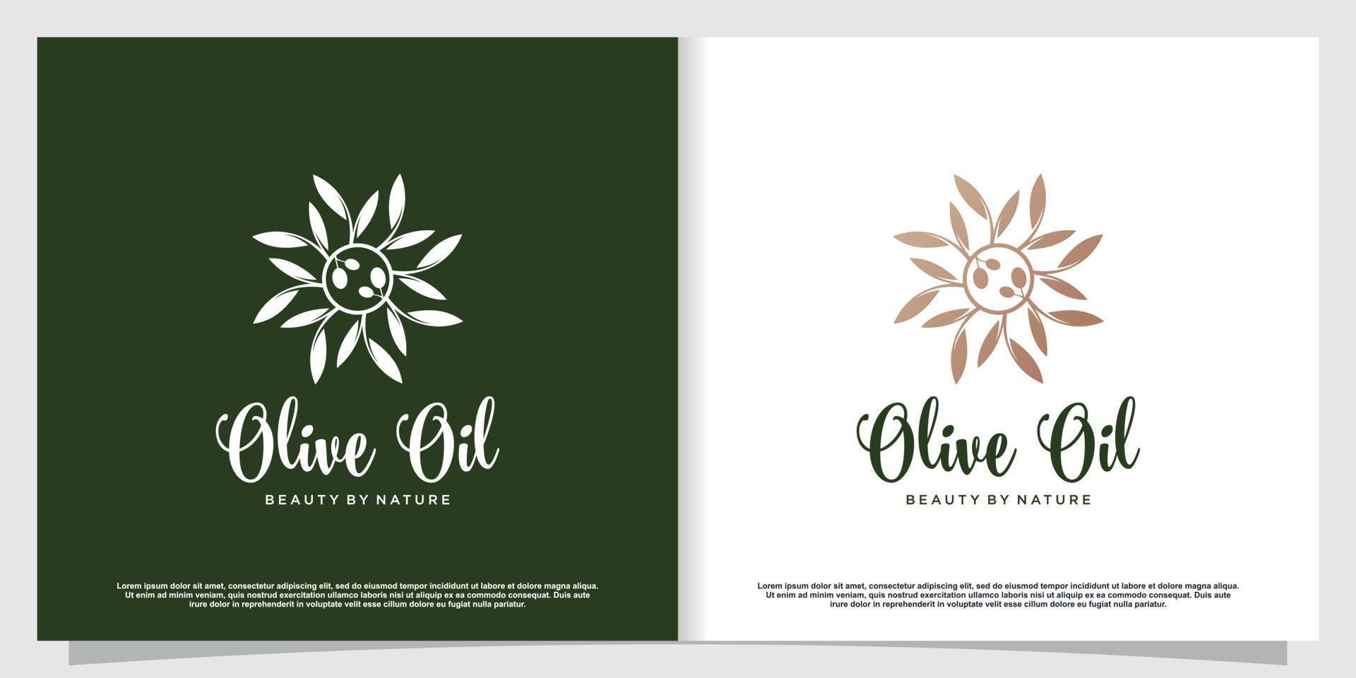 logo oliva con elemento creativo moderno premium vector parte 1