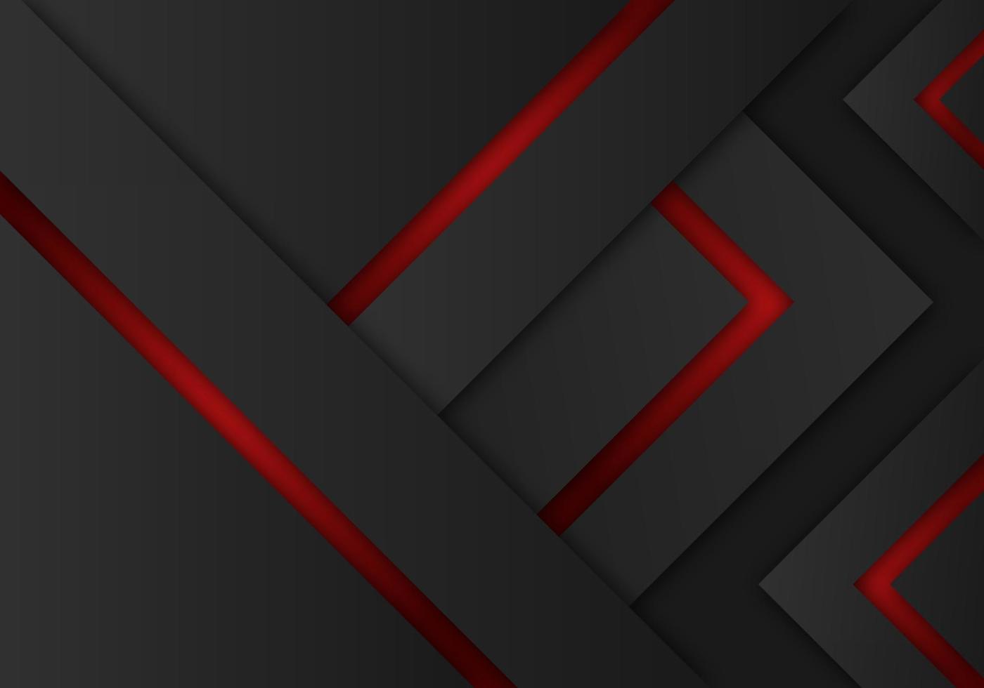 astratta freccia rossa grigio scuro linea d'ombra con spazio vuoto design moderno sfondo futuristico sovrapposizione geometrica strato di carta tagliata stile vettore