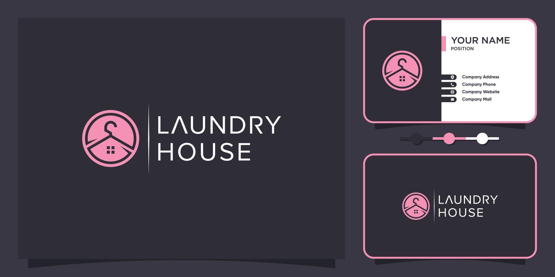 logo della lavanderia con vettore premium creativo in stile unico