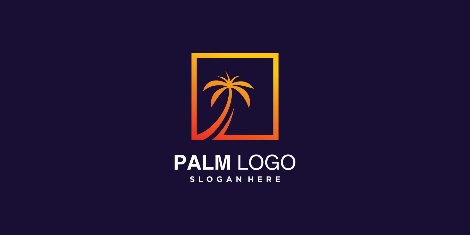 collezione di loghi di palma con concetto di elemento creativo premium vector parte 6