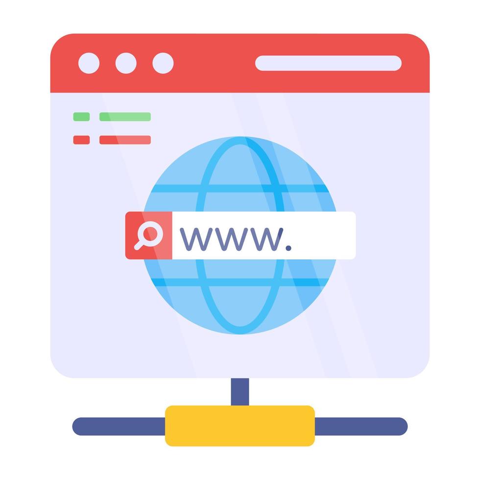icona del design creativo del browser web vettore