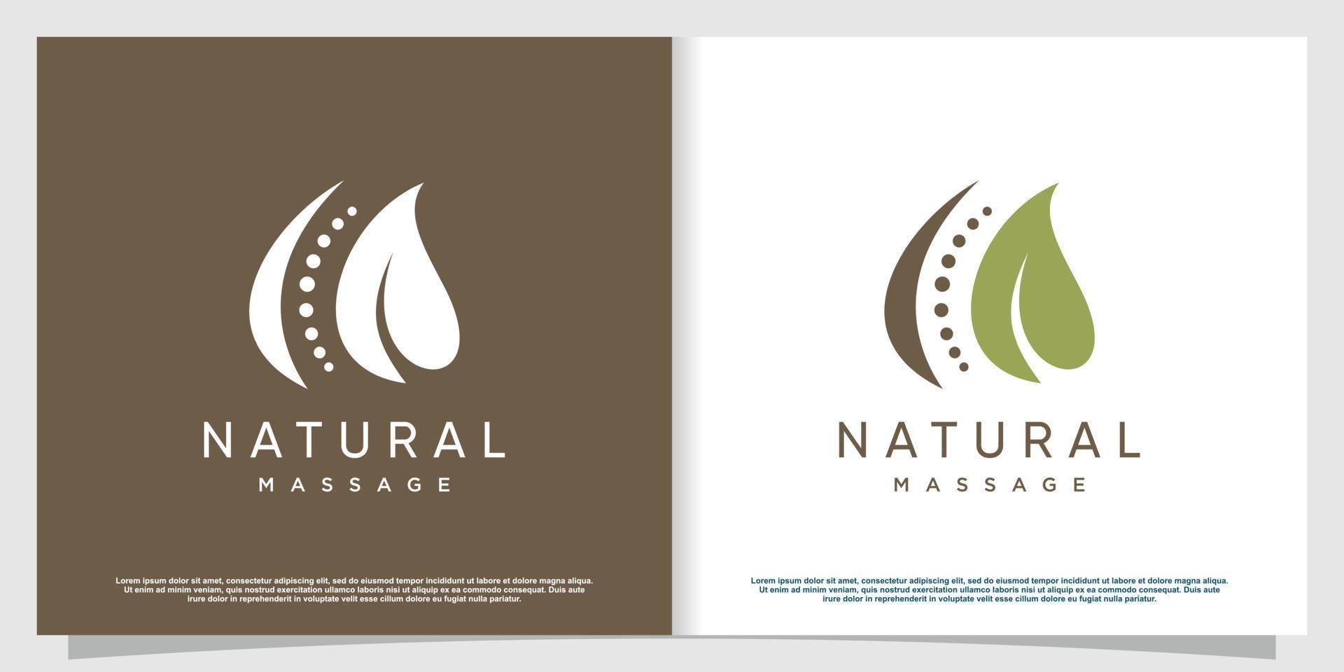 design del logo chiropratico per massaggio, terapia, salute e servizio premium vector parte 7