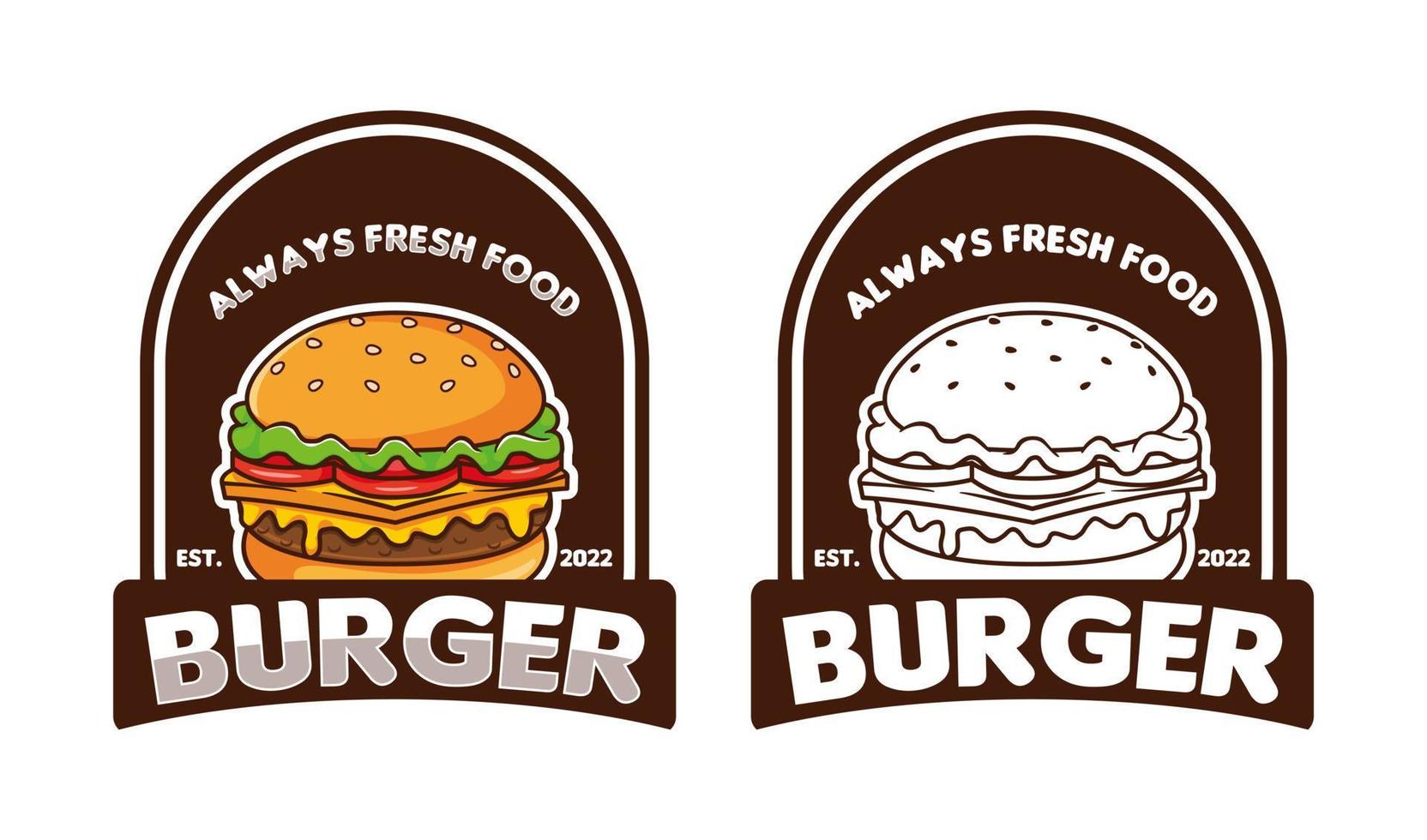 vettore di raccolta modello logo hamburger