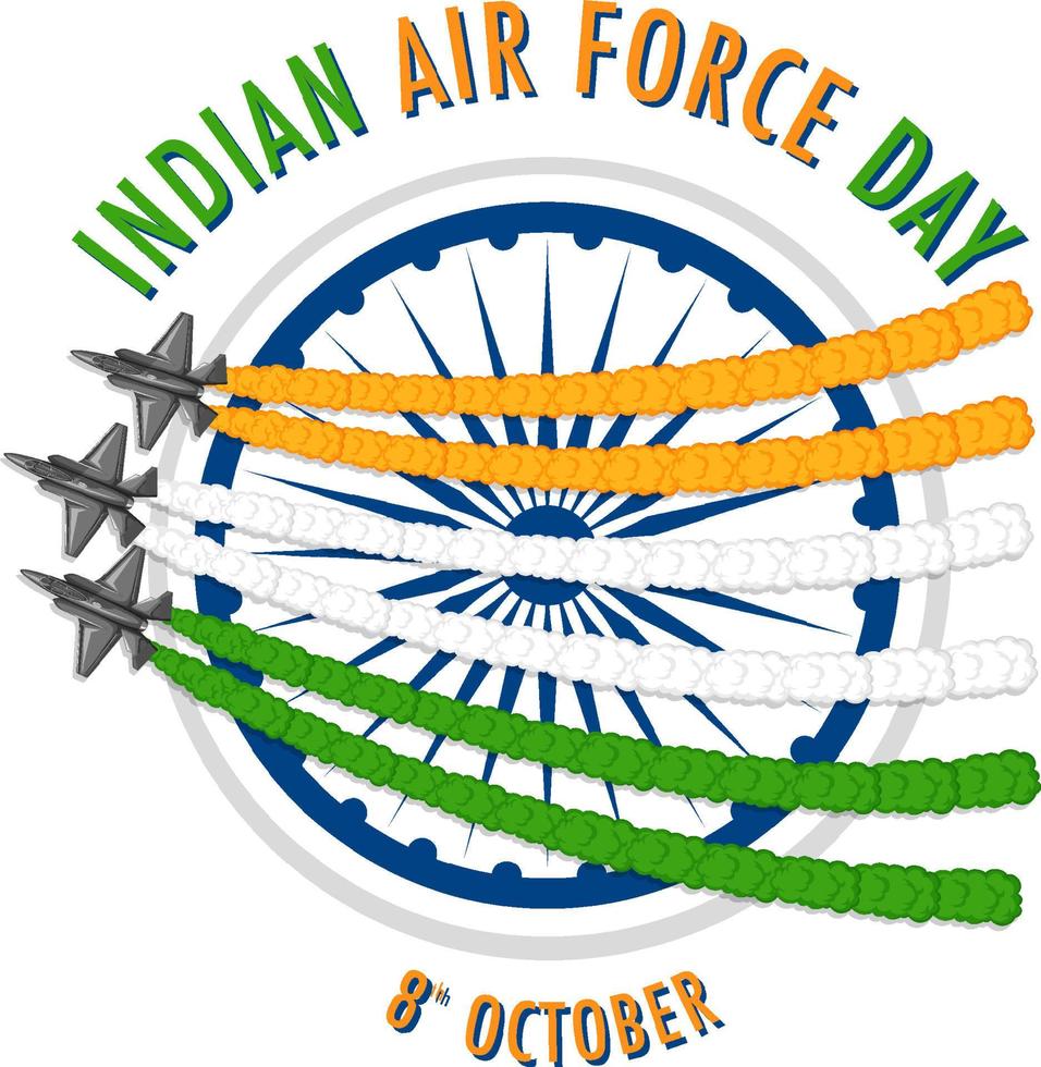 poster della giornata dell'aeronautica indiana vettore