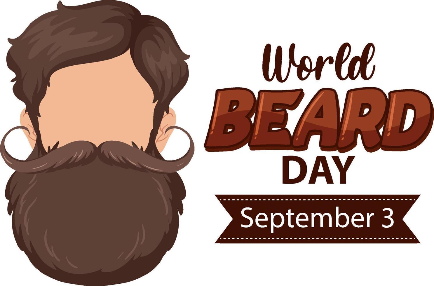Giornata mondiale della barba 3 settembre vettore