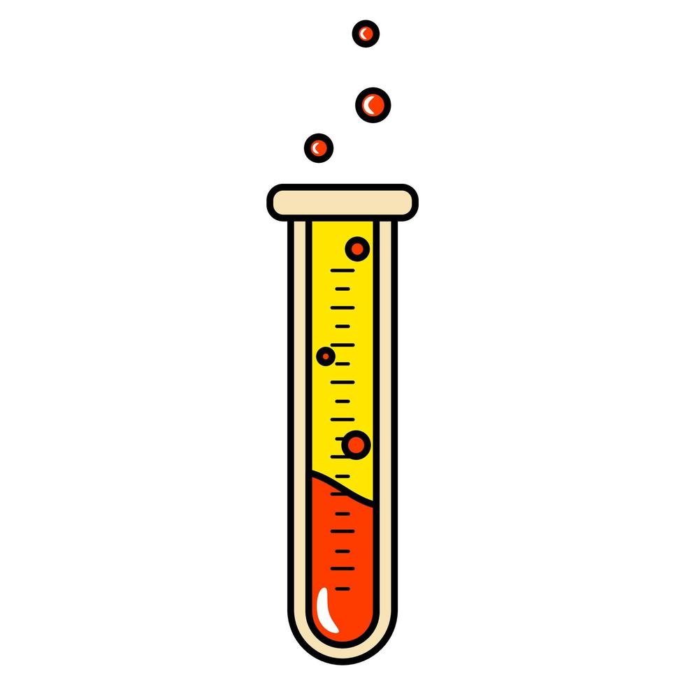 reazione chimica della provetta chimica vettore