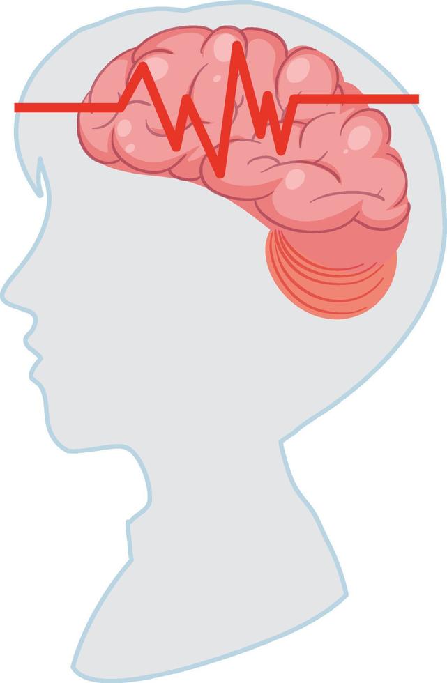 vettore isolato cervello umano