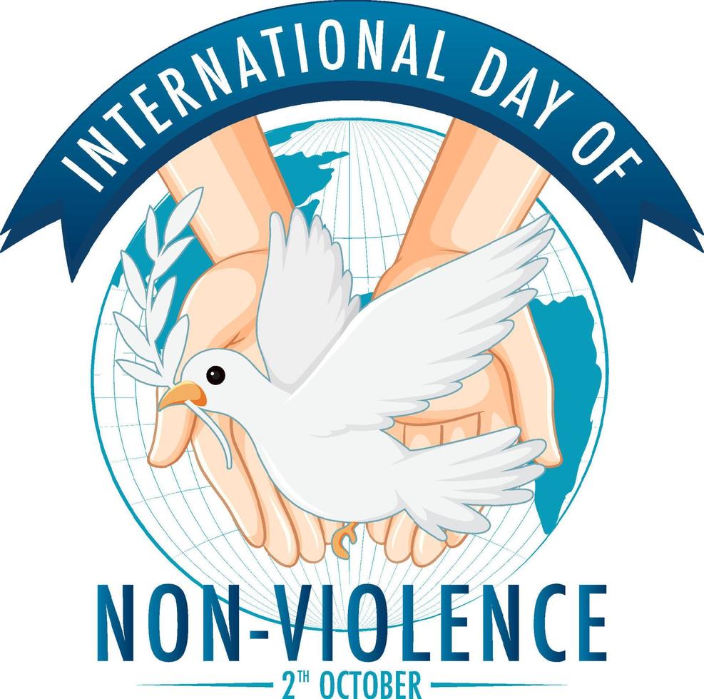 poster della giornata internazionale della non violenza vettore