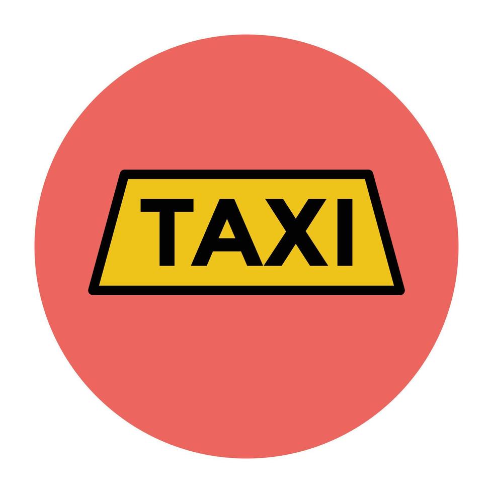 segno di taxi alla moda vettore
