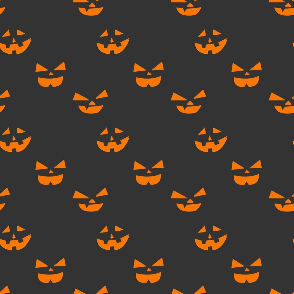 modello senza cuciture di halloween della faccia della zucca. vettore