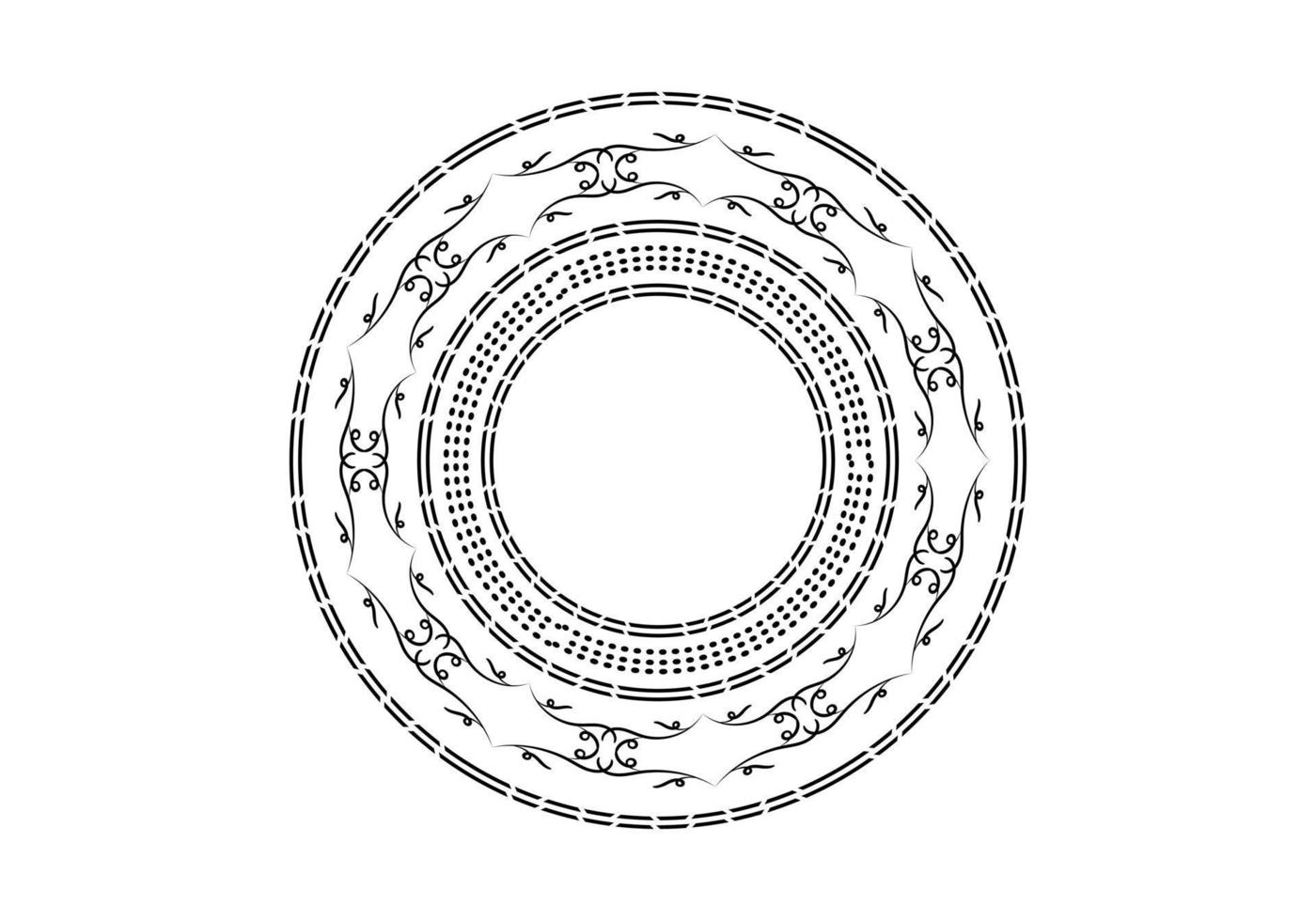 elementi di decorazione e ornamenti impostati su sfondo bianco. ornamento floreale. vettore