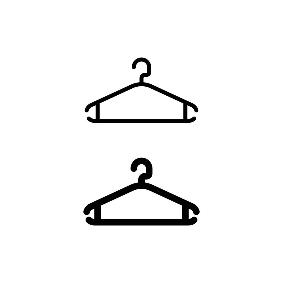 icona appendiabiti. stile di contorno semplice. guardaroba e concetto di famiglia. disegno di illustrazione vettoriale a linea sottile isolato su sfondo bianco. eps 10.