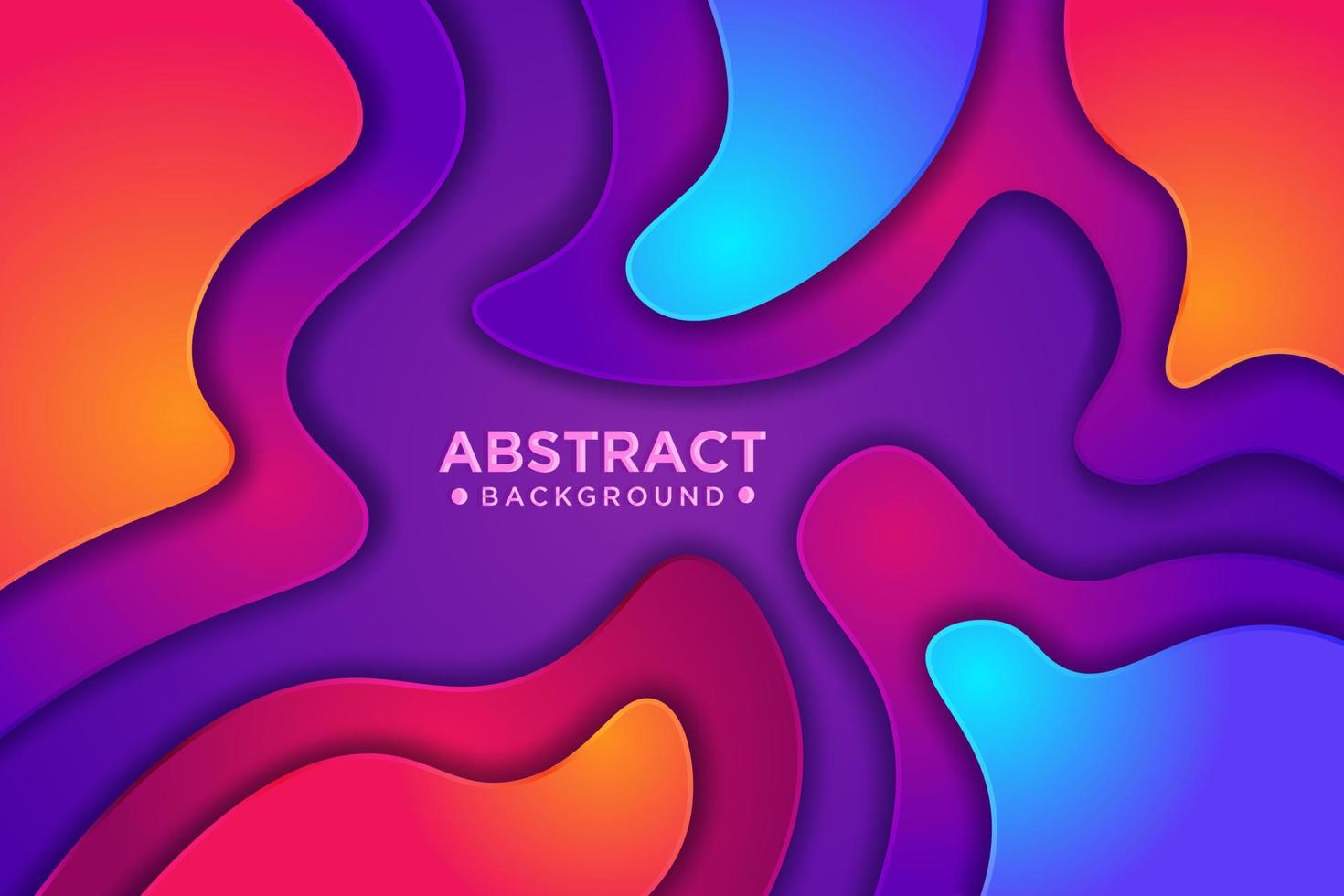 sfondo colorato ondulato astratto con stile 3d. sfondo liquido moderno. fondo strutturato astratto con la miscelazione di colore rosa, viola, blu e arancione. illustrazione vettoriale eps10.