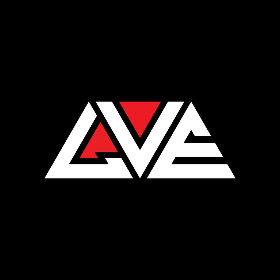 lve triangolo logo design lettera con forma triangolare. lve triangolo logo design monogramma. modello di logo vettoriale triangolo lve con colore rosso. lve logo triangolare logo semplice, elegante e lussuoso. io ho