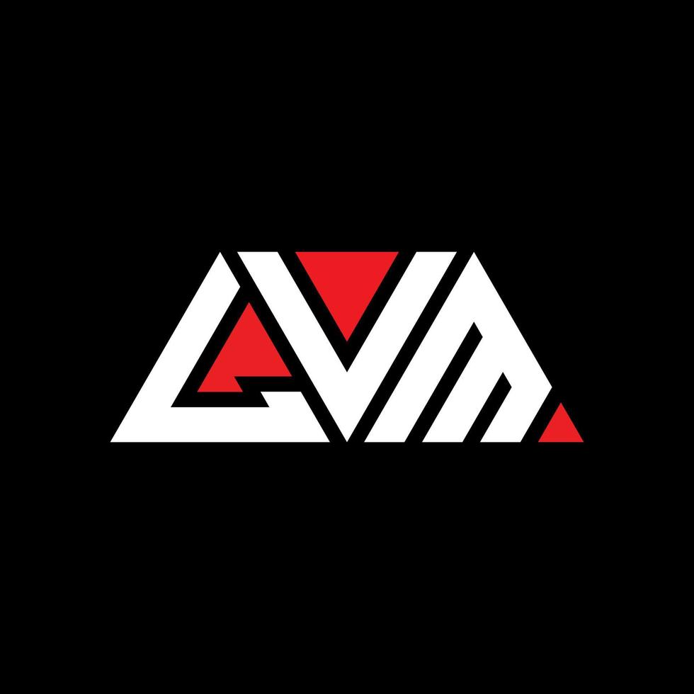 design del logo della lettera del triangolo lvm con forma triangolare. Monogramma di design con logo triangolo lvm. modello di logo vettoriale triangolo lvm con colore rosso. logo triangolare lvm logo semplice, elegante e lussuoso. lvm